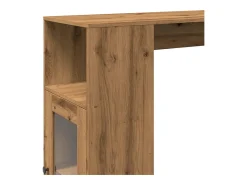 Móvel De Bar|vidaxl Mesa de bar c/ prateleiras derivados madeira carvalho artisiano Natural claro