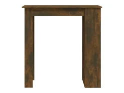 Móvel De Bar| Mesa de bar c/ prateleiras derivados de madeira carvalho fumado PT613905 Castanho