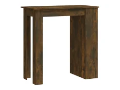 Móvel De Bar| Mesa de bar c/ prateleiras derivados de madeira carvalho fumado PT613905 Castanho