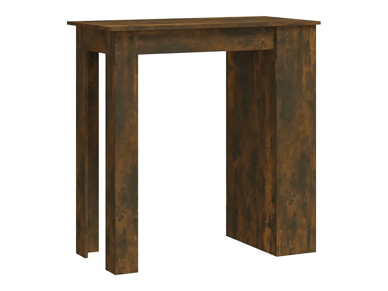 Móvel De Bar| Mesa de bar c/ prateleiras derivados de madeira carvalho fumado PT613905 Castanho