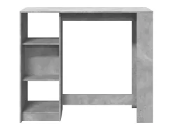 vidaxl Mesa de bar c/ prateleiras derivados de madeira cinza cimento^ Móvel De Bar
