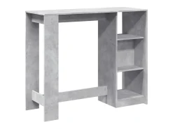 vidaxl Mesa de bar c/ prateleiras derivados de madeira cinza cimento^ Móvel De Bar