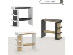 Móvel De Bar*Vicco Mesa de bar carvalho antracite/goldkraft 108x50x103 dana Cinza antracite