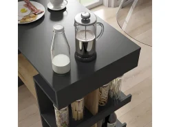 Móvel De Bar*Vicco Mesa de bar carvalho antracite/goldkraft 108x50x103 dana Cinza antracite