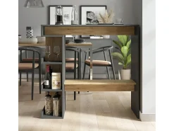 Móvel De Bar*Vicco Mesa de bar carvalho antracite/goldkraft 108x50x103 dana Cinza antracite