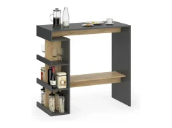 Móvel De Bar*Vicco Mesa de bar carvalho antracite/goldkraft 108x50x103 dana Cinza antracite