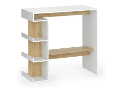Vicco Mesa de bar carvalho branco/dourado 108x50x103 dana Natural escuro