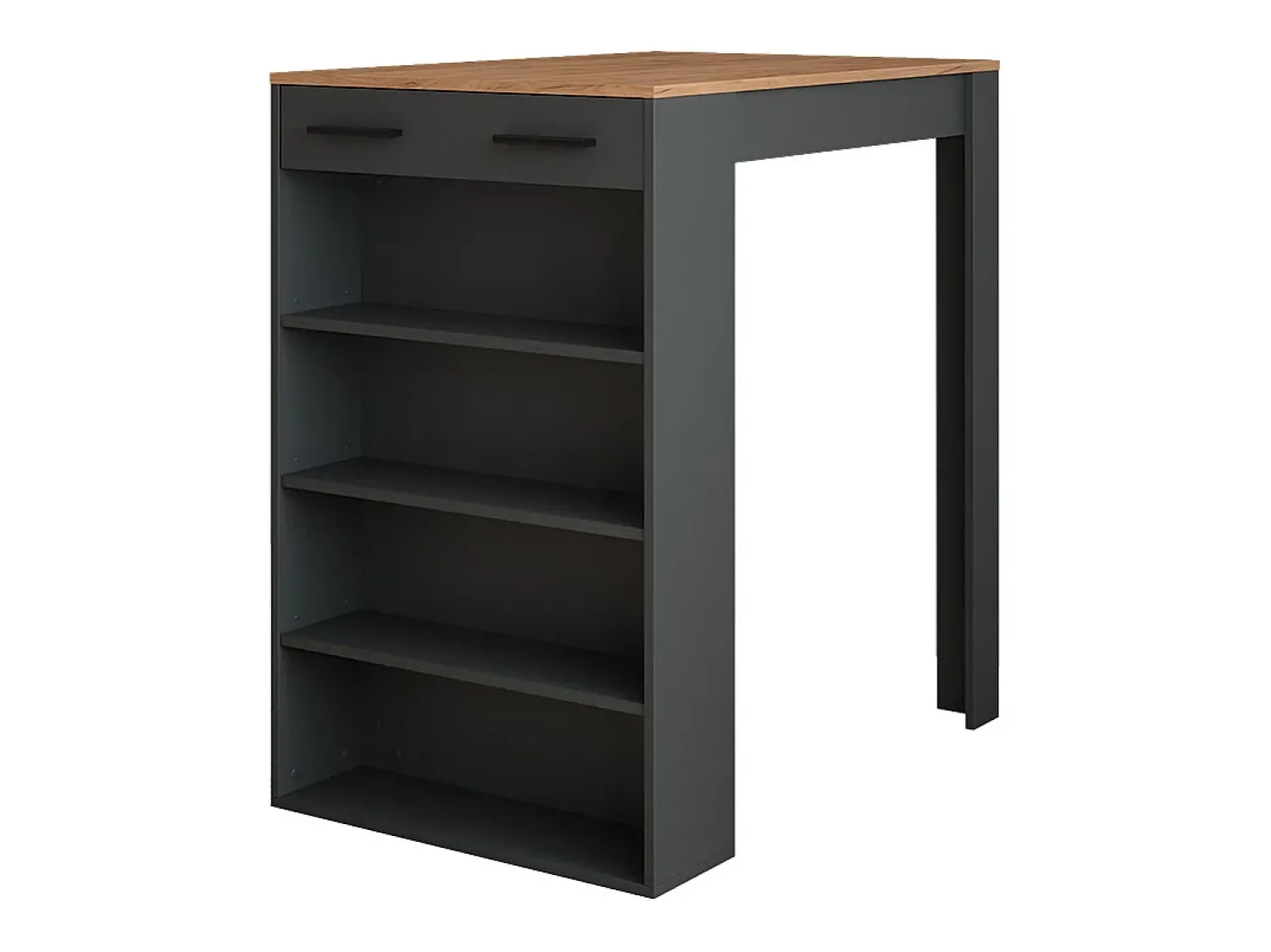 Sale Vicco Mesa de bar carvalho goldkraft/antracite 67x100x106 repose Natural escuro