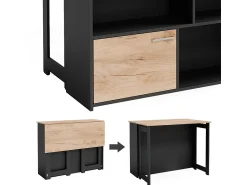 Móvel De Bar*Vicco Mesa de bar carvalho goldkraft 116x37x90.5 dominic Natural escuro