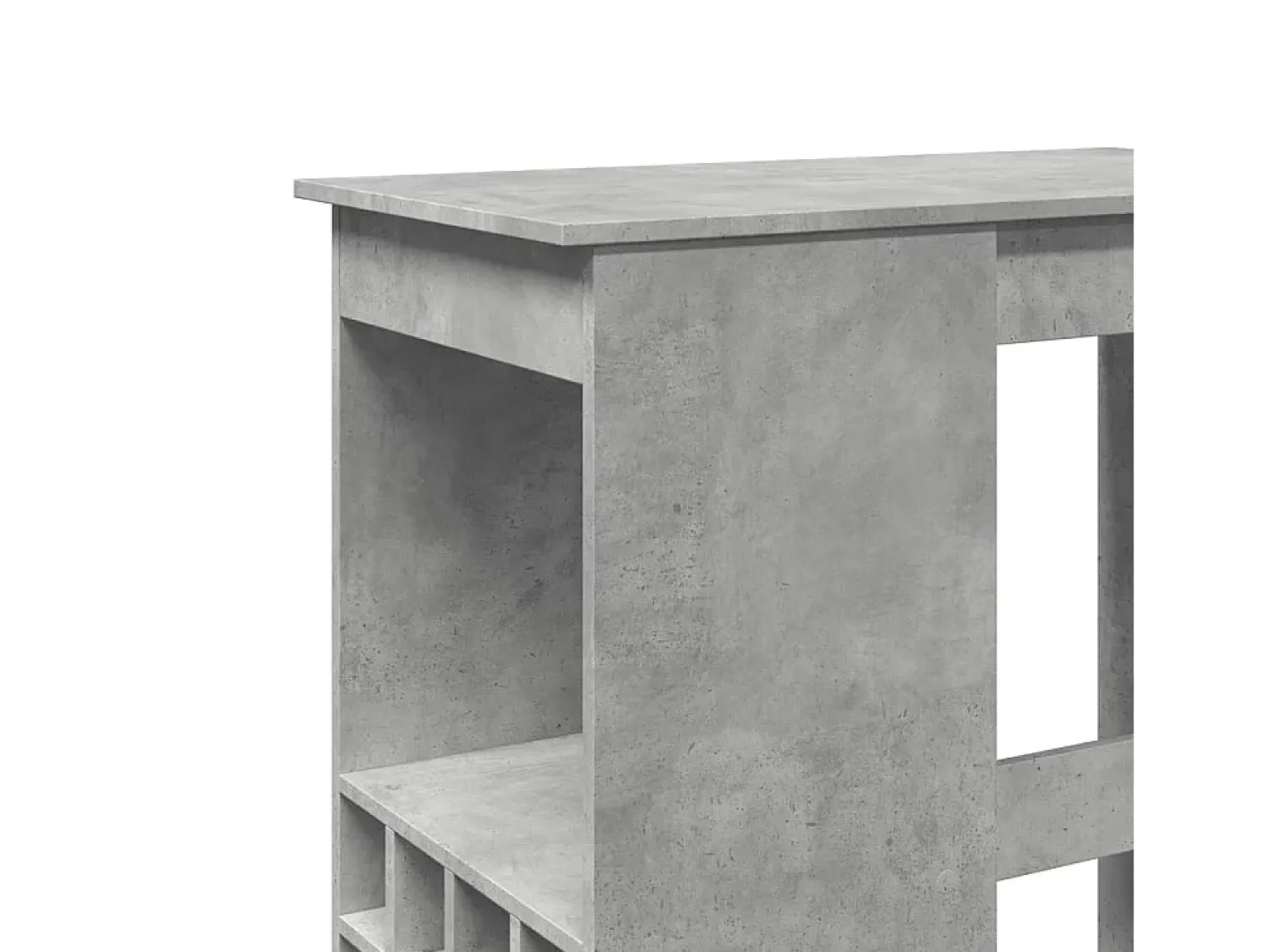 vidaxl Mesa de bar com prateleiras derivados madeira cimento^ Móvel De Bar