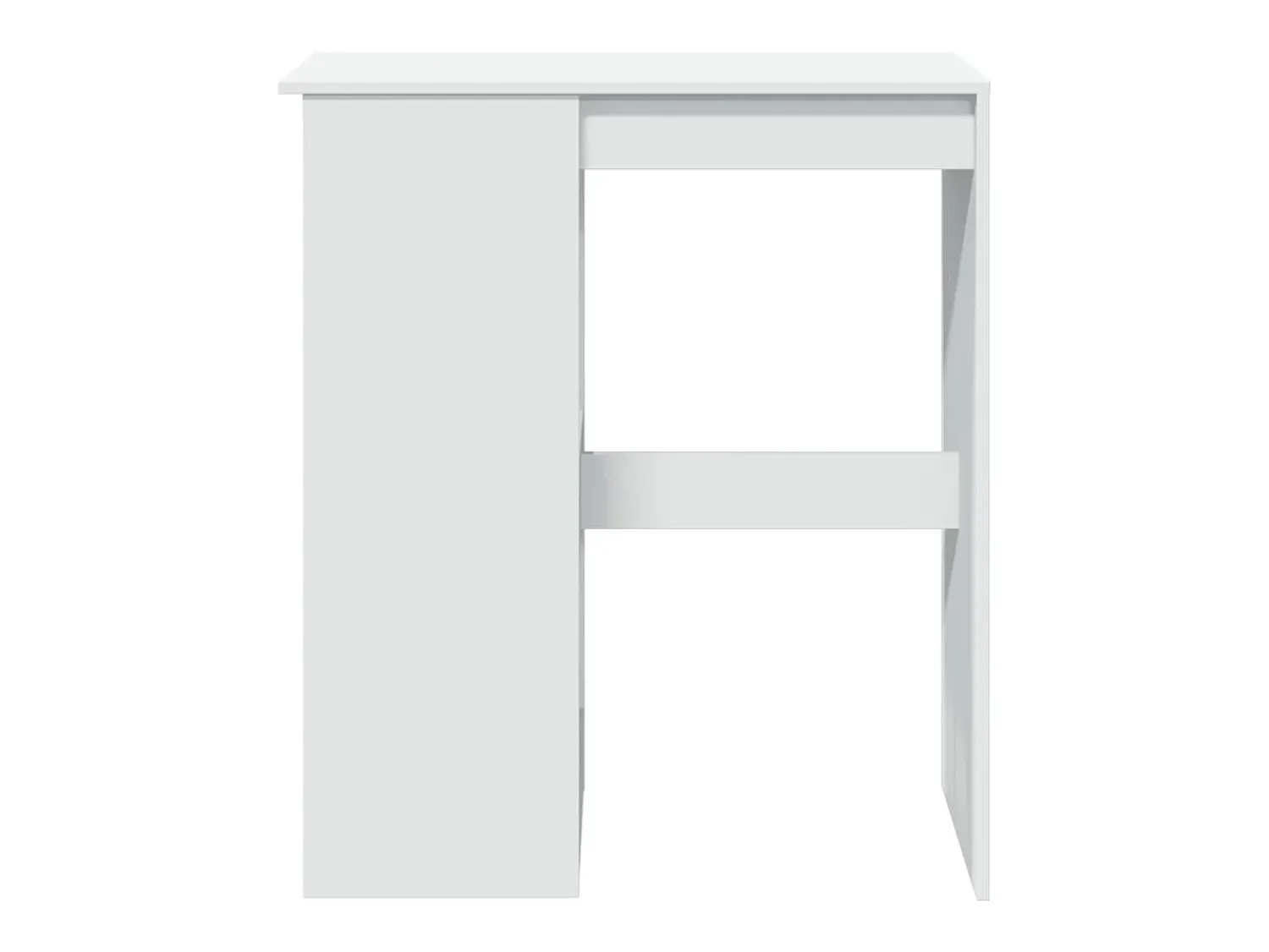 Móvel De Bar|vidaxl Mesa de bar com prateleiras derivados de madeira Branco
