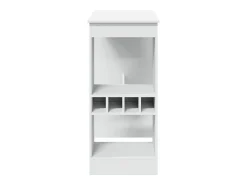 Móvel De Bar|vidaxl Mesa de bar com prateleiras derivados de madeira Branco