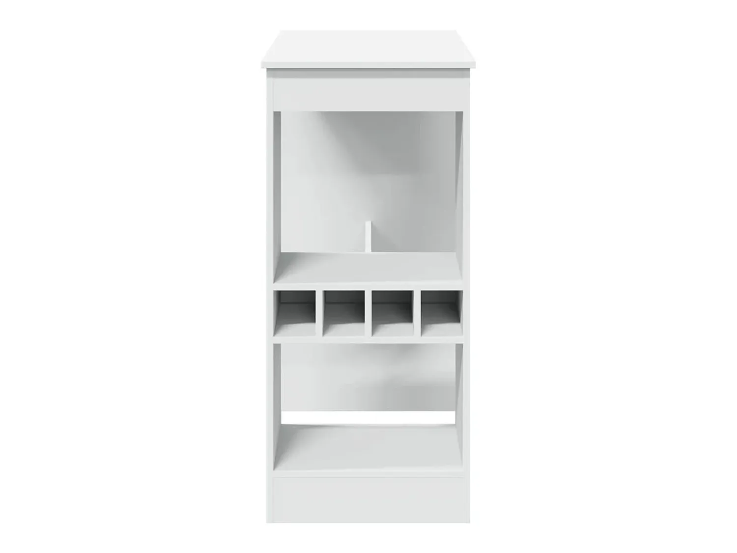 Móvel De Bar|vidaxl Mesa de bar com prateleiras derivados de madeira Branco
