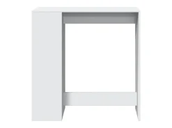 vidaxl Mesa de bar com prateleiras derivados de madeira Branco
