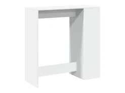 vidaxl Mesa de bar com prateleiras derivados de madeira Branco