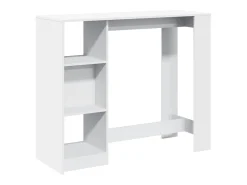 vidaxl Mesa de bar com prateleiras derivados de madeira^ Móvel De Bar