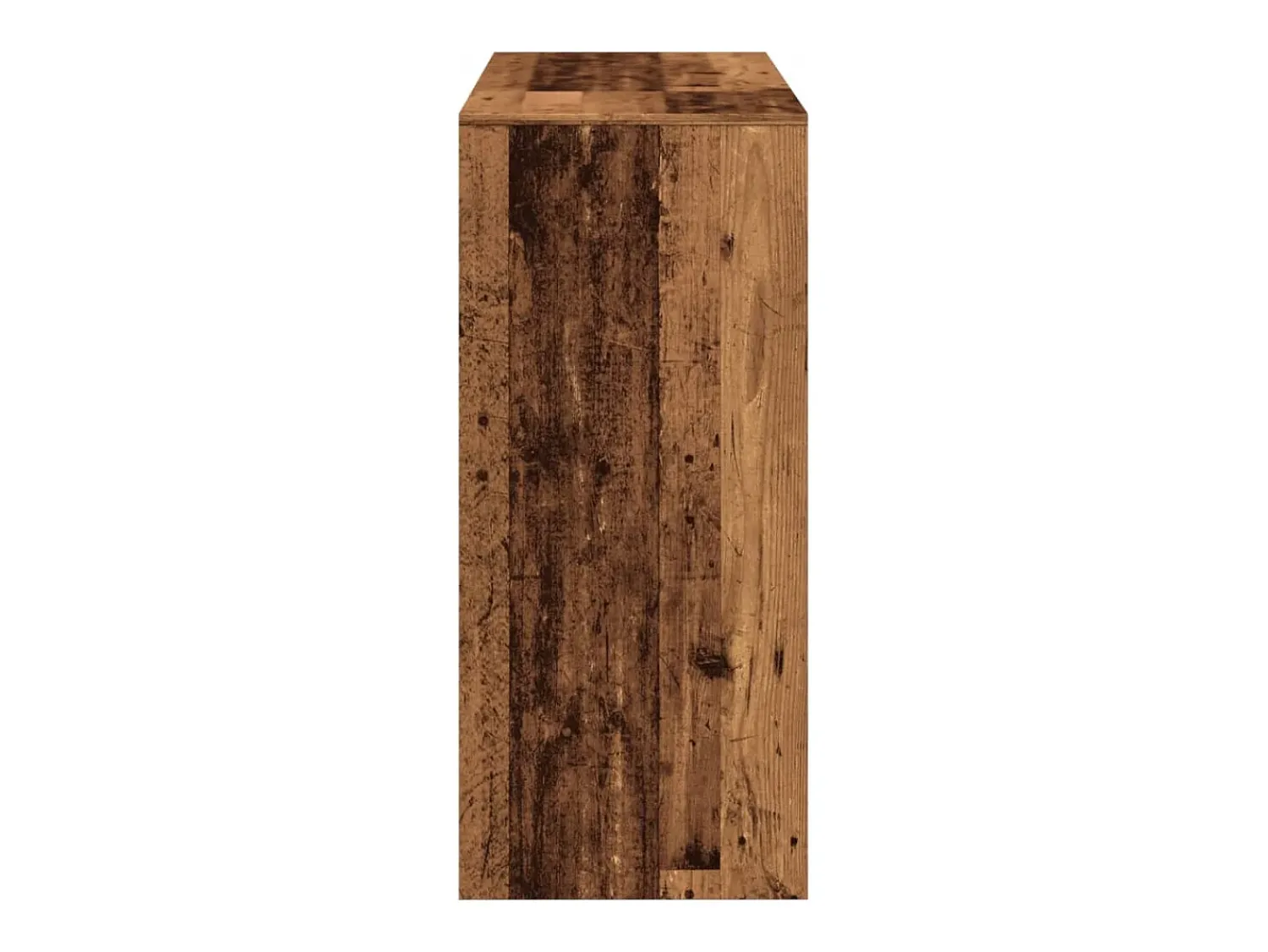 Móvel De Bar*vidaxl Mesa de bar com prateleiras derivados de madeira madeira velha Natural claro