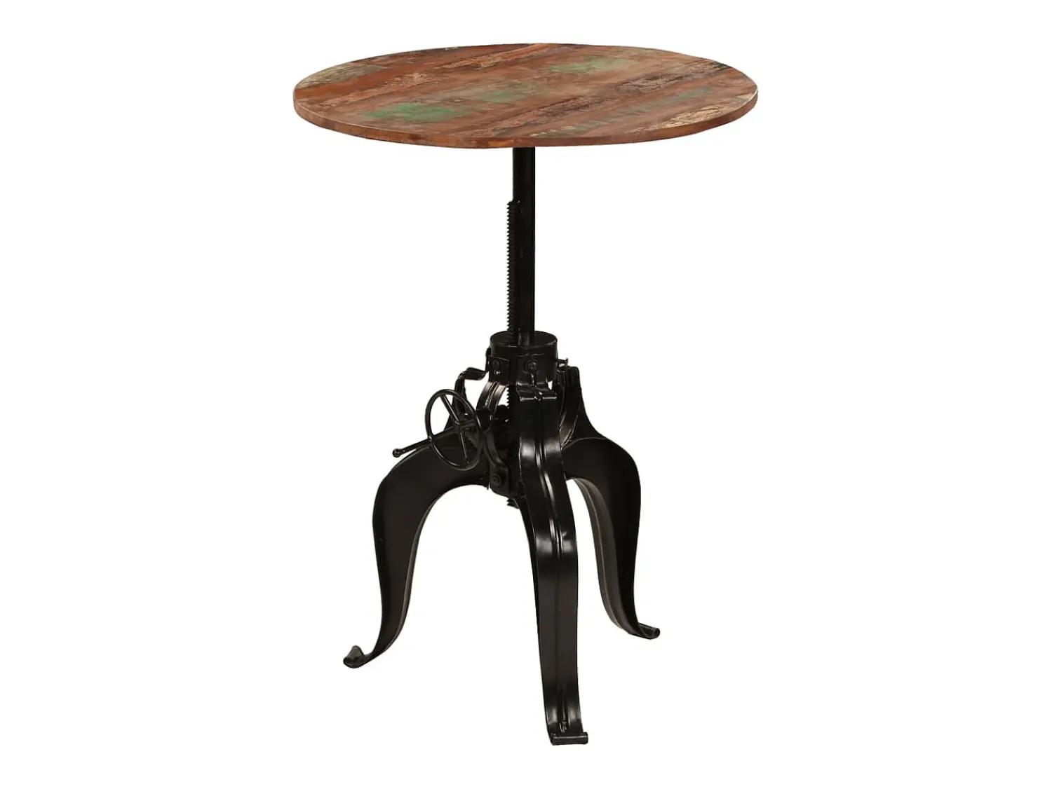 Mesa de bar em madeira recuperada maciça 75x(76-110) cm PT310334^ Móvel De Bar