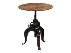 Mesa de bar em madeira recuperada maciça 75x(76-110) cm PT310334^ Móvel De Bar