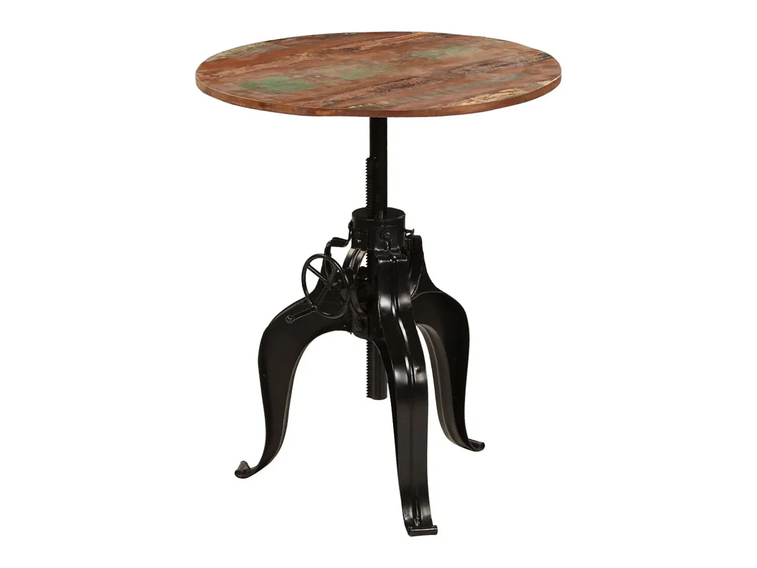 Mesa de bar em madeira recuperada maciça 75x(76-110) cm PT310334^ Móvel De Bar