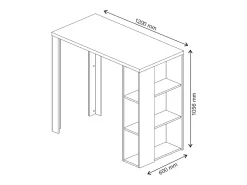 Clearance Vicco Mesa de bar 120x60x105.6 noel Preto