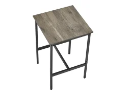 Mesa de Bar SucceBuy, 61 x 61 x 91,4 cm, Mesa Alta de Bar com Estrutura Metálica Robusta, Balcão Alto de Bar Estreito e Comprido, para Cozinha, Sala de Estar^ Móvel De Bar