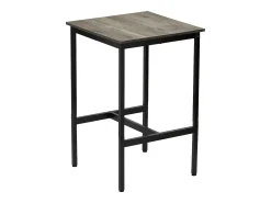 Mesa de Bar SucceBuy, 61 x 61 x 91,4 cm, Mesa Alta de Bar com Estrutura Metálica Robusta, Balcão Alto de Bar Estreito e Comprido, para Cozinha, Sala de Estar^ Móvel De Bar