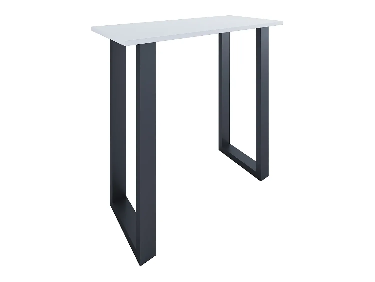 VCM Mesa de bar | Tresen | Mesa em pé | Mesa alta | Mesa de mesa com rolamentos - Xona 110x50 cm (Preto / Branco)^ Móvel De Bar