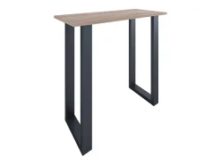 Móvel De Bar|VCM Mesa de bar | Tresen | Mesa em pé | Mesa alta | Mesa de mesa com rolamentos - Xona 110x50 cm (Preto / Sonoma Oak) Multicor