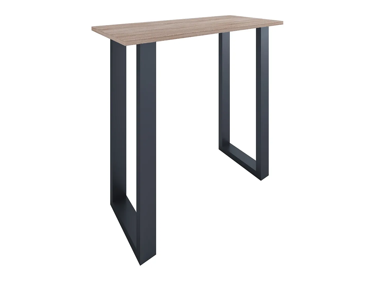 Móvel De Bar|VCM Mesa de bar | Tresen | Mesa em pé | Mesa alta | Mesa de mesa com rolamentos - Xona 110x50 cm (Preto / Sonoma Oak) Multicor