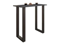 Móvel De Bar*VCM Mesa de bar | Tresen | Mesa em pé | Mesa alta | Mesa de mesa com rolamentos - Xona 110x50 cm (Preto / Antracite) Multicor