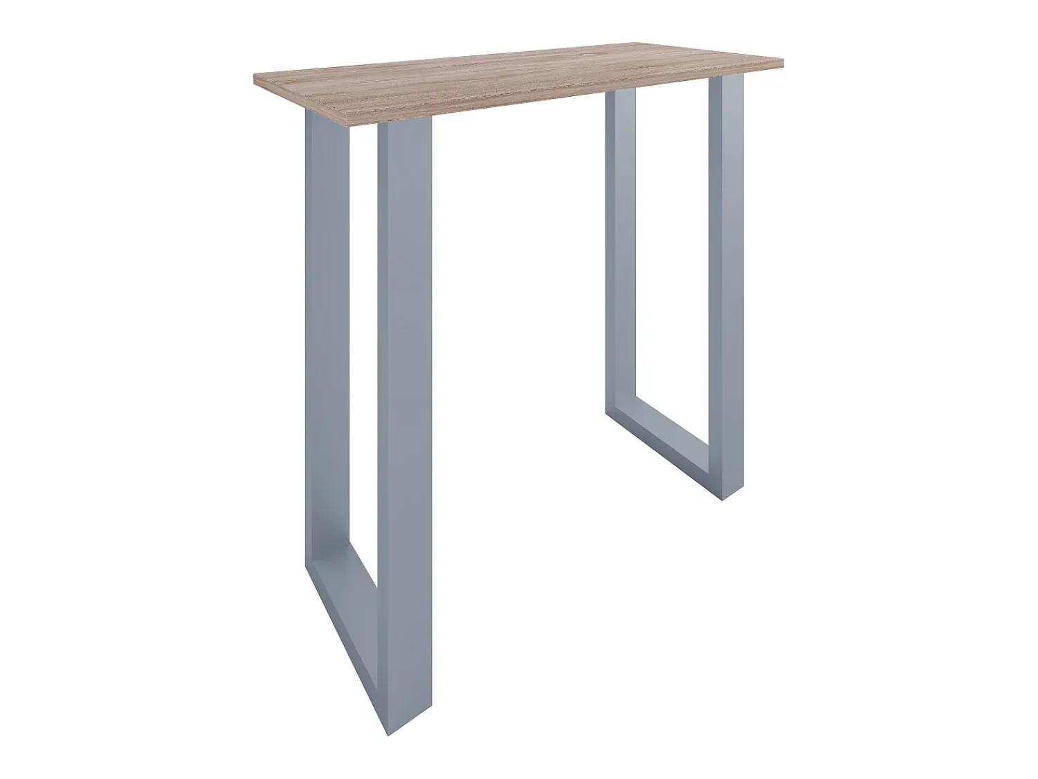 New VCM Mesa de bar | Tresen | Mesa em pé | Mesa alta | Mesa de mesa com rolamentos - Xona 110x50 cm (Prata / Sonoma Oak) Multicor