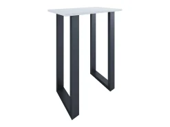 Móvel De Bar*VCM Mesa de bar | Tresen | Mesa em pé | Mesa alta | Mesa de mesa com rolamentos - Xona 80x50 cm (Preto / Branco) Multicor