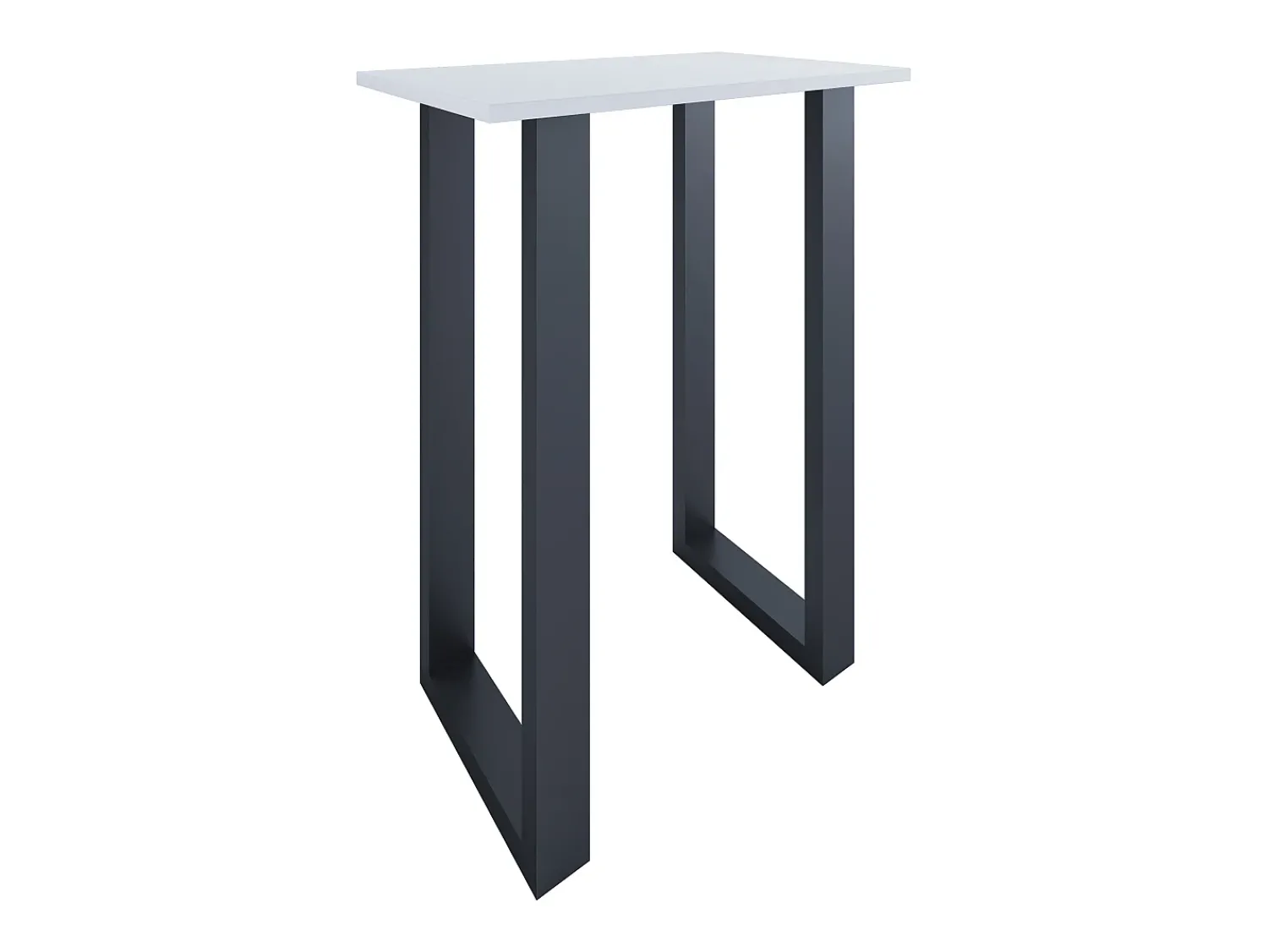 Móvel De Bar*VCM Mesa de bar | Tresen | Mesa em pé | Mesa alta | Mesa de mesa com rolamentos - Xona 80x50 cm (Preto / Branco) Multicor