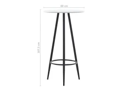 Móvel De Bar| Mesa de bar 60x107,5 cm MDF PT319427 Branco