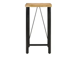 Móvel De Bar* Mesa de bar 55x55x107 cm madeira de mangueira maciça e ferro PT277002 Castanho