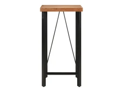 Móvel De Bar| Mesa de bar 55x55x107 cm madeira de acácia maciça e ferro PT372140 Castanho