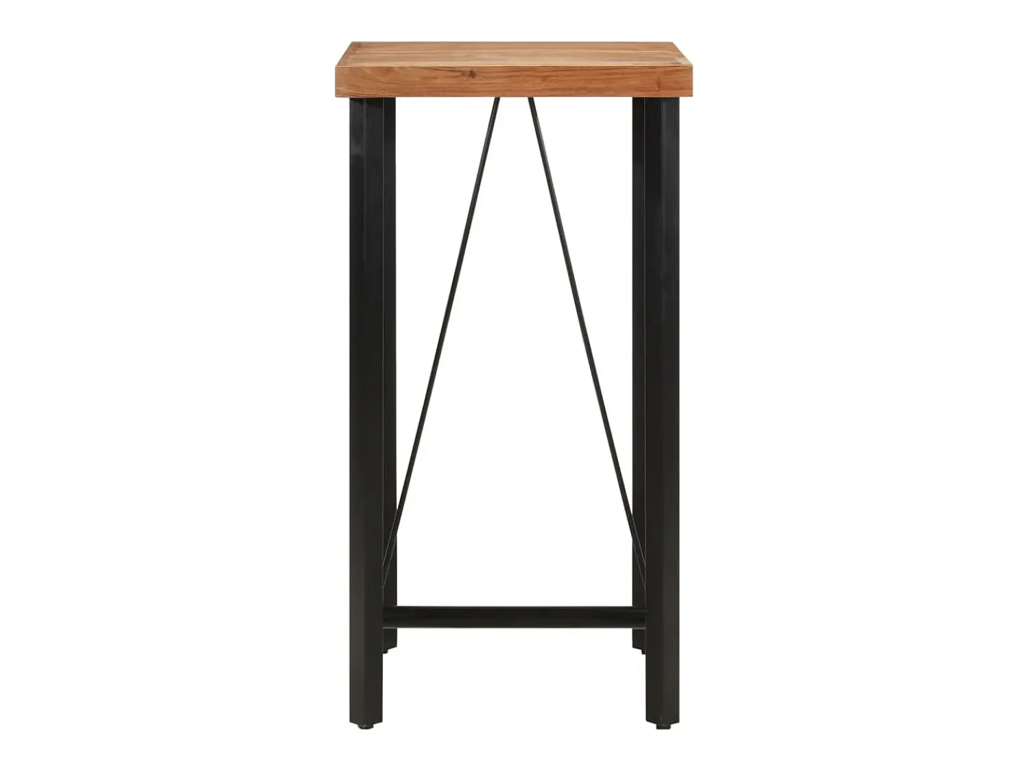 Móvel De Bar| Mesa de bar 55x55x107 cm madeira de acácia maciça e ferro PT372140 Castanho