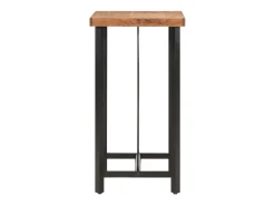 Móvel De Bar| Mesa de bar 55x55x107 cm madeira de acácia maciça e ferro PT372140 Castanho