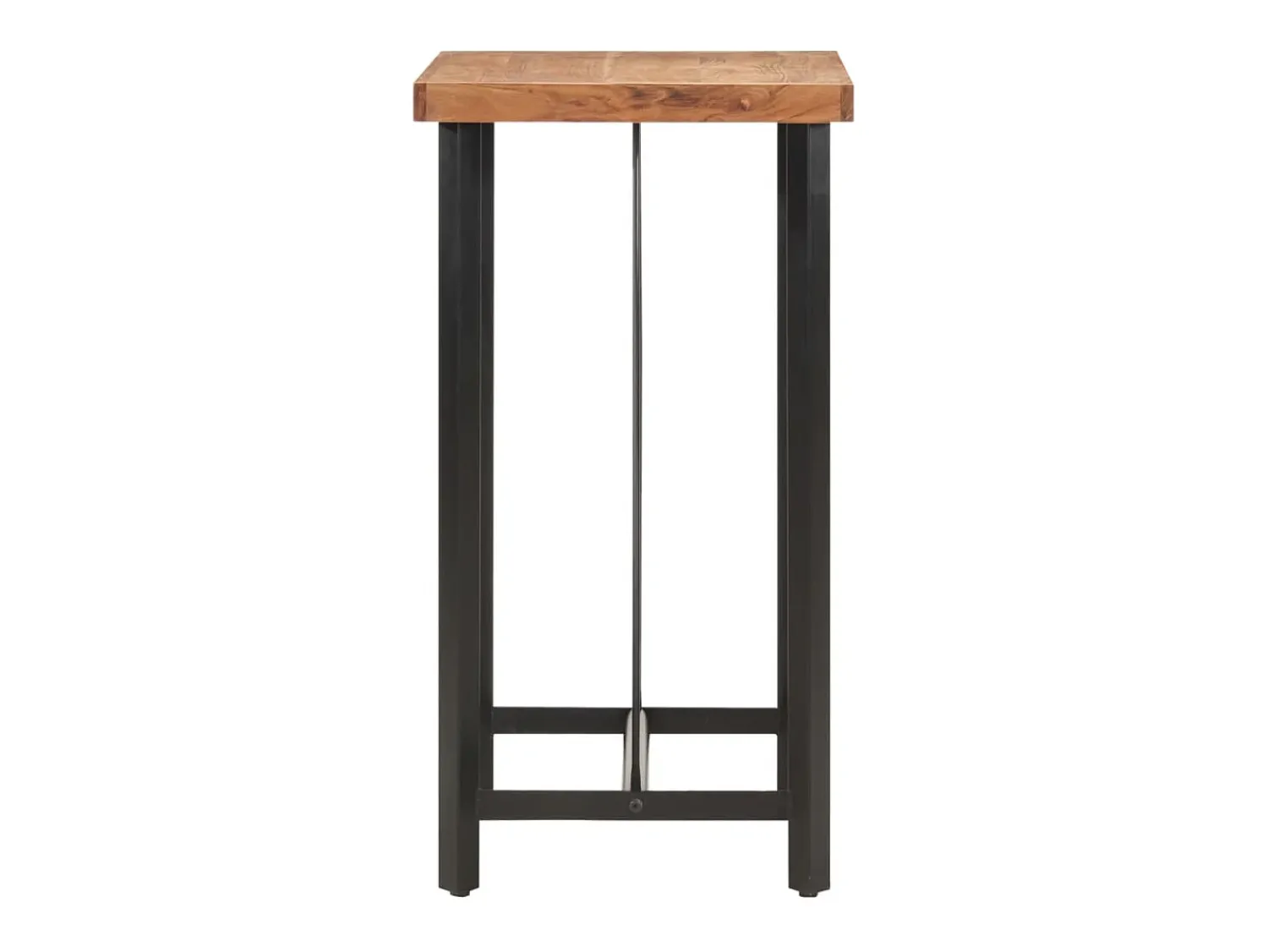 Móvel De Bar| Mesa de bar 55x55x107 cm madeira de acácia maciça e ferro PT372140 Castanho