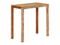 Mesa De Apoio*vidaxl Mesa de bar 112x55x108 cm madeira recuperada maciça Multicor