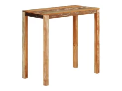 Mesa De Apoio*vidaxl Mesa de bar 112x55x108 cm madeira recuperada maciça Multicor