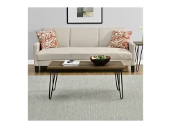 Dorel Home Mesa de cabeceira com 1 gaveta em aglomerado laminado de carvalho antiquado^ Mesa De Centro