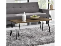 Dorel Home Mesa de cabeceira com 1 gaveta em aglomerado laminado de carvalho antiquado^ Mesa De Centro