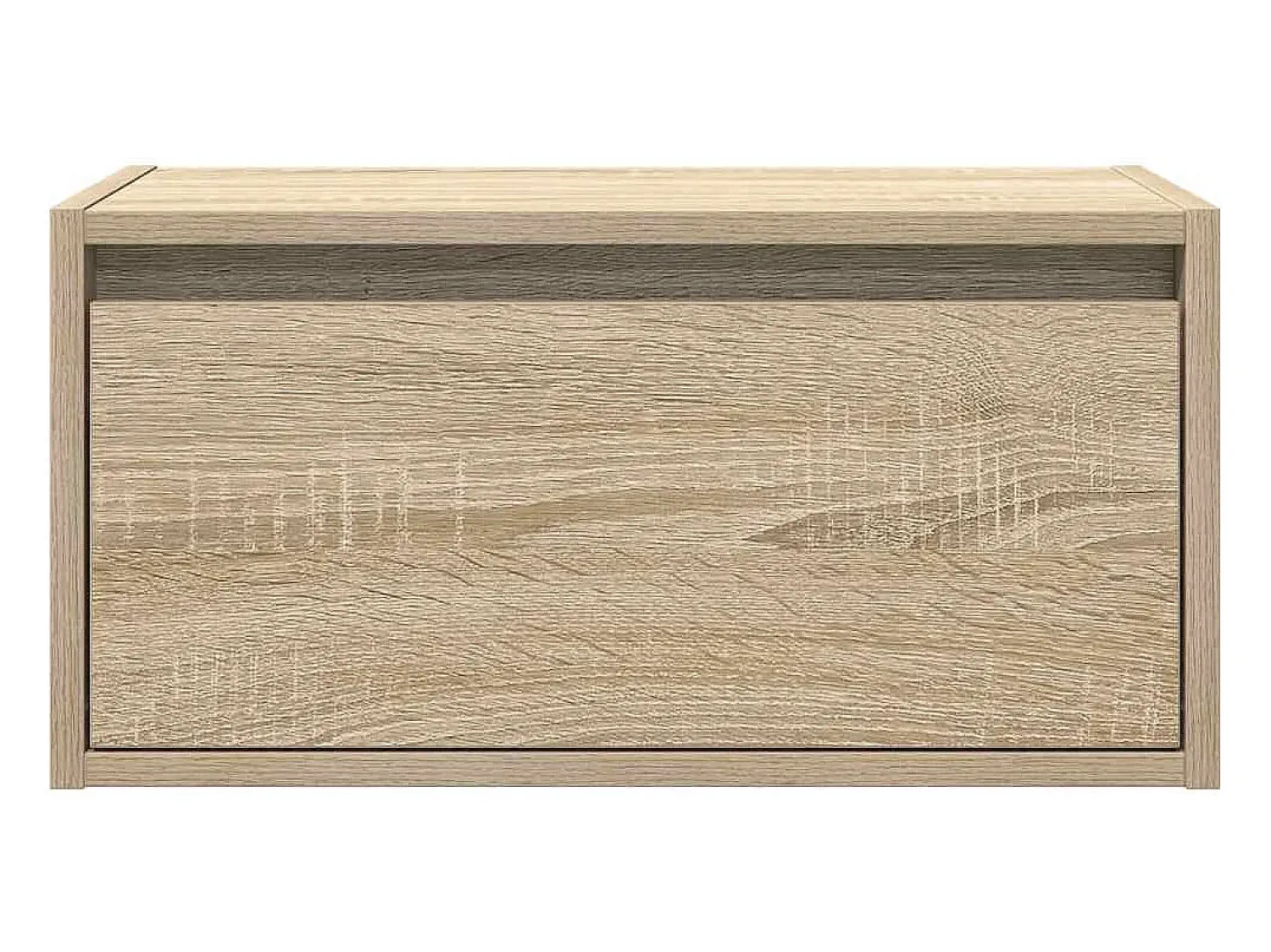 Móvel De Tv|vidaxl Mesa de cabeceira de parede com luzes LED carvalho sonoma Castanho