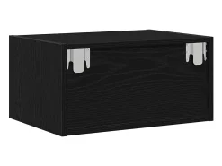 vidaxl Mesa de cabeceira de parede com luzes LED carvalho^ Móvel De Tv