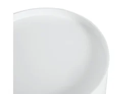 Mesa De Apoio* Mesa de cabeceira, mesa lateral com tampo elevado e pés de madeira, φ38 x 45 cm, MDF+Madeira Branco