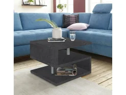 Sale Dmora Mesa de café Dcalligari, Mesa de estar, Armário de armazenamento baixo, Mesa de café, 55x55h41 cm, Ardósia Cinzento