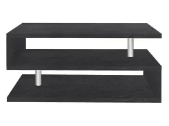 Clearance Dmora Mesa de café Dcambias, Mesa de sala de estar, Armário de armazenamento baixo, Mesa de café, 90x55h41 cm, Ardósia Cinzento