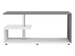 Hot VCM Mesa de café de madeira Sofatic Sala de estar Mesa de mesa lateral Mesa de café Maliso M (branco / antracite) Preto / Branco